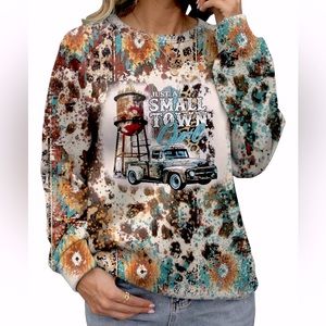 {NEW} Women’s Boho Western Small Town Girl Hoodie XL